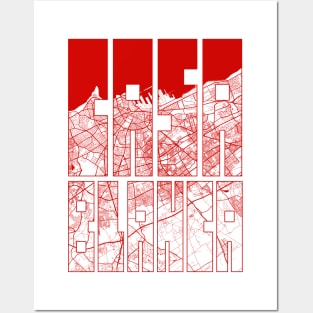 Casablanca, Morocco City Map Typography - Oriental Posters and Art